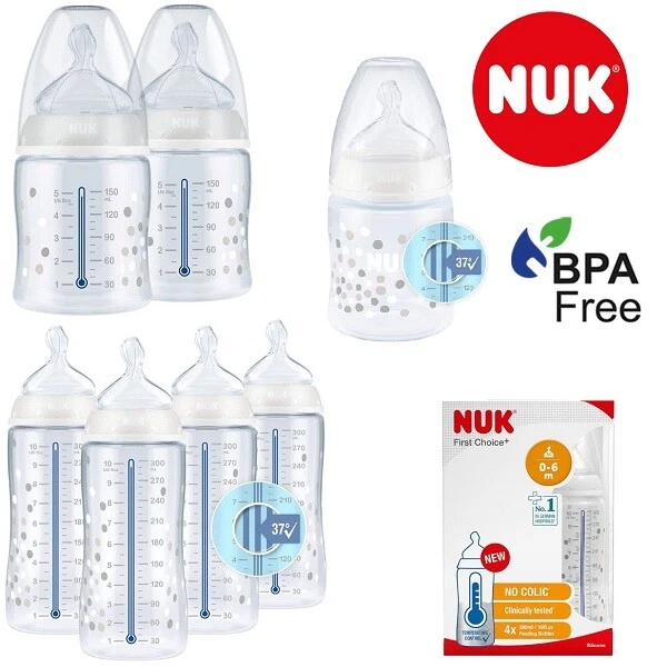 Nuk Biberon First Choice Plus Temperature Control in Silicone 0-6 mesi