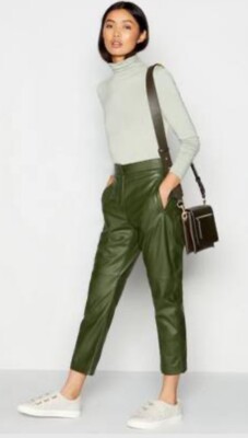 Debenhams at KLEY Ladies Faux Leather Trousers Black SizeUK14