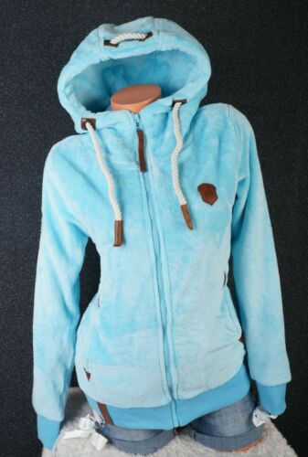 Damen Kuschel Teddy Fleece Sweat Jacke Kapuze Hoodie Übergangsjacke Uni S-3XL - Bild 49 von 59
