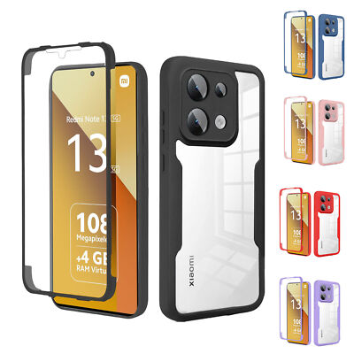 360° Grad Hülle Xiaomi Redmi Note 13 5G vollschutz Integriertem Displayschutz