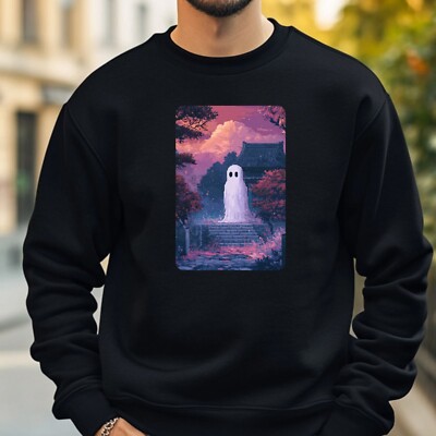 Ghost Pixel Art Sweatshirt Cosy and Perfect for Any Occasion S to 4XL