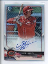 GAVIN LAVALLEY 2018 BOWMAN CHROME ROOKIE REFRACTOR AUTOGRAPH AUTO #/499 AJ5458