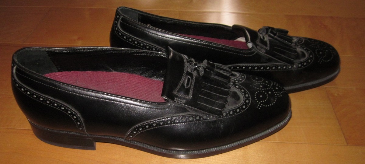 Florsheim Mens Black Wingtip Slip-on Shoes 10.5 | eBay