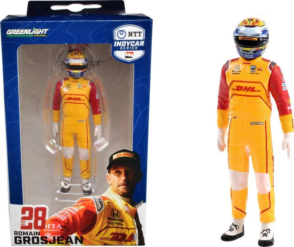 NTT IndyCar Series #28 Romain Grosjean Driver Figure DHL - Andretti Autosport by - Image 4 of 4