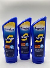 3 Pack Coppertone SPORT Sunscreen Lotion Broad Spectrum SPF 50 ~ .8.75 oz 2.97 per gallon