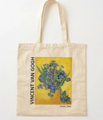 WESTFORD MILL Van Gogh Irises Tragetasche - %100 Premium Qualität Baumwolle Kunsttasche