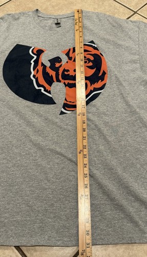 Chicago Bears T-Shirt Mens XXL Gray Graphic Logo Rap Tee Wu-Tang Clan NFL - Picture 9 of 9