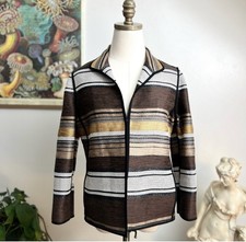 Lafayette 148 Woven Striped Blazer Office Jacket Medium