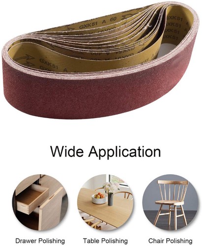 10x330mm Sanding Belt, 60 80 120 240 Grit Aluminium Oxide Abrasive -10pcs - Picture 5 of 9