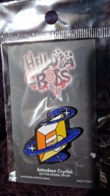 Asmodean Kristall Emaille Pin - Helluva Boss Haifischroboter Vivziepop Hazbin Hotel