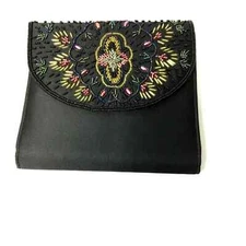 Black Beaded Clutch Purse or Shoulder Evening Bag Formal Prom Party
