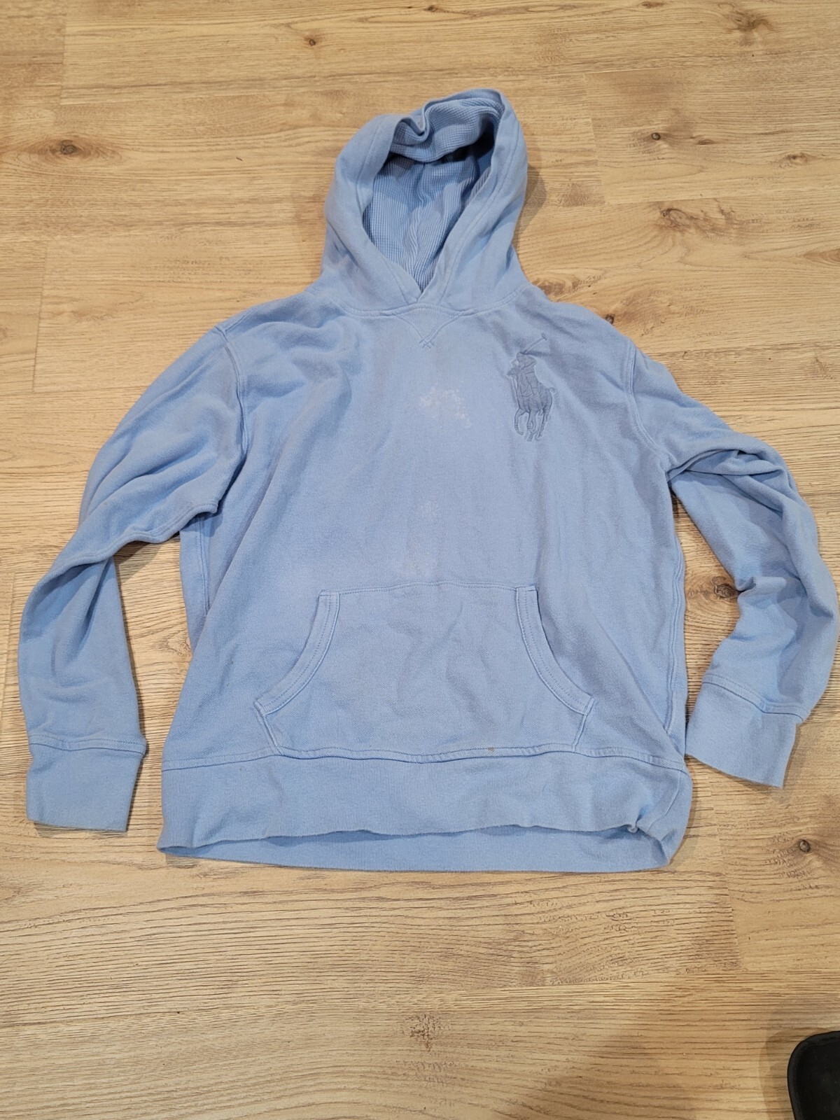 Polo Ralph Lauren Felpa con Cappuccio Gioventù Grande 14 16 Ragazzi Big Pony Felpa LEGGI MACCHIE!