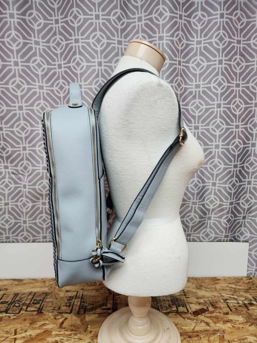 Calpak Light Blue Leather Backpack with Whipstitch Trim Calpak | Bags | Calpak Kaya Packpack Sky Blue Light Blue  main image 4