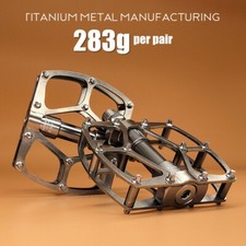 Ultralight Titanium Pedals MTB Road Bike Sealed Bearing Flat Plaform Pedal 290g