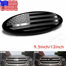 9.5inch 12inch For Ford F150 FRONT GRILLE Tailgate US Flag Oval Emblem Badge