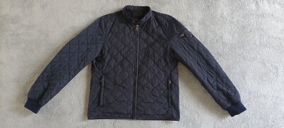 Prada Herren Jacke leichte Steppjacke Übergang dunkelblau marine 46