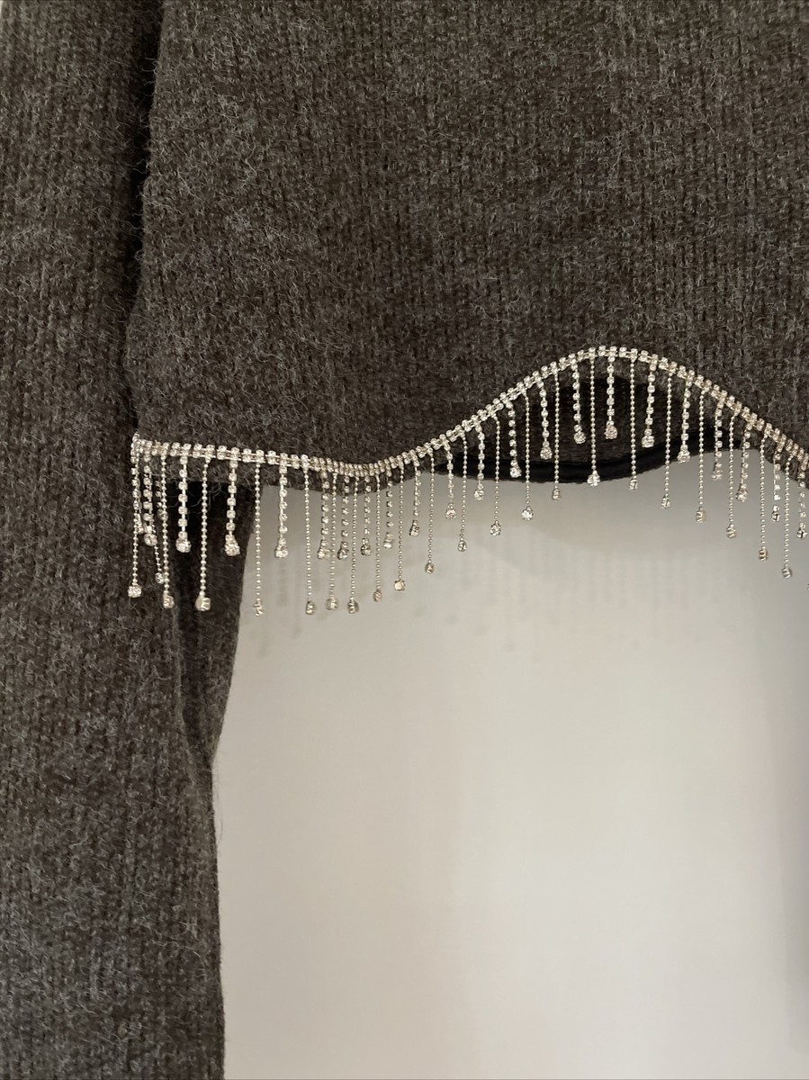 FRINGE TIGHT KNIT TOPS ベージュ FRINGE TIGHT KNIT TOPS ベージュ