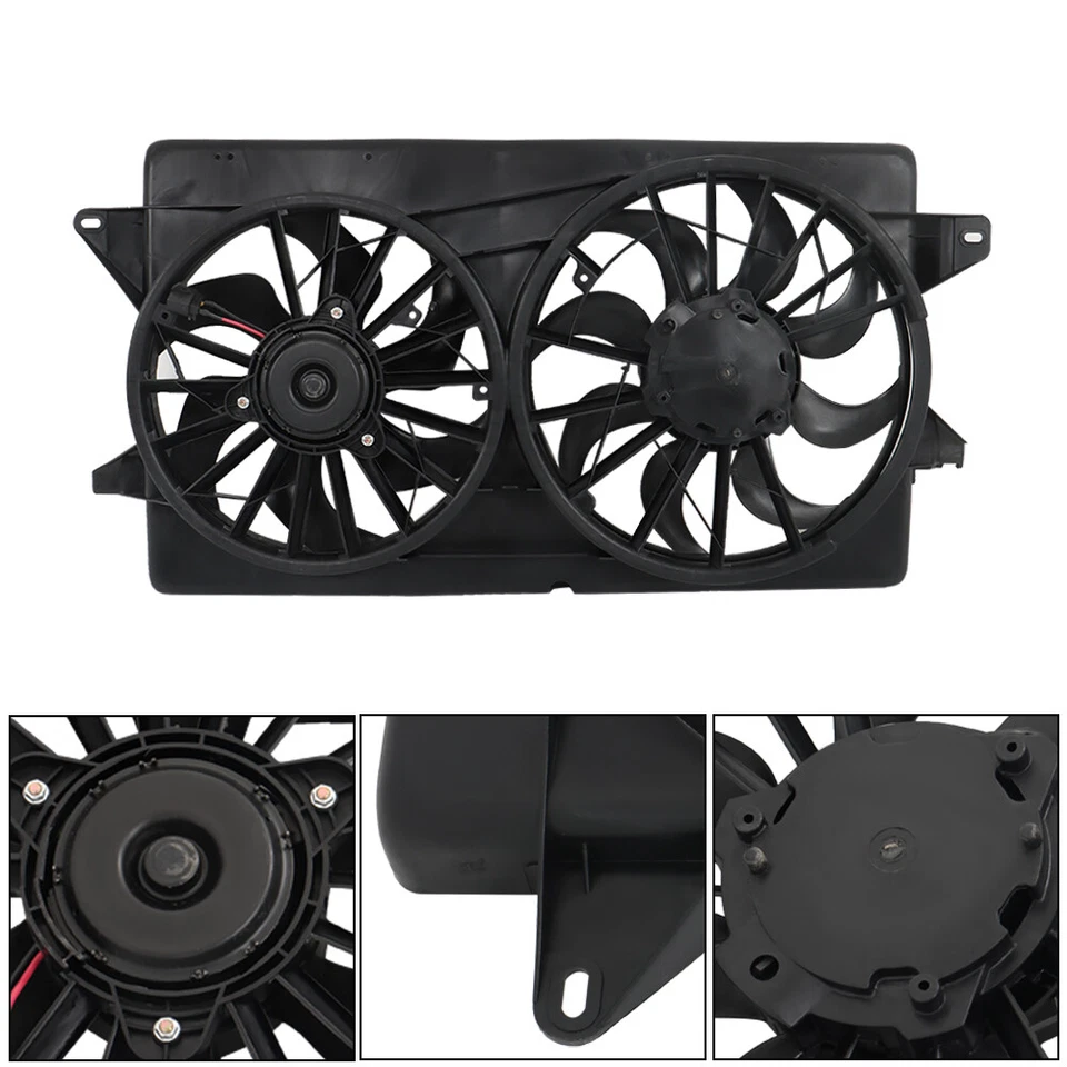 Ventilador de refrigeración del radiador del motor con conjunto de cubierta para Ford Freestar 04-07 ventilador doble Foto 2 de 4