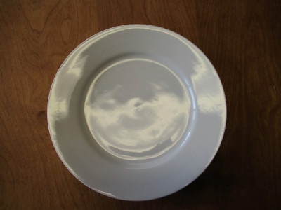 Crate and Barrel Sri Lanka White ASPEN Rim Dinner Plate 11'' 1 ea  13 available