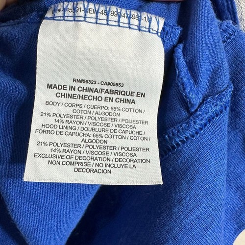 Nike Boy's Jacket Blue Cotton Blend Front Pockets Full Zip Hoodie Jacket Size S - Picture 8 of 8