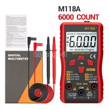 M118A AC/DC True RMS Digital Multimeter Amp Ohm Spannung Widerstand Tester Meter