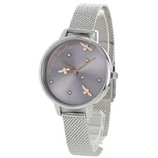 OLIVIA BURTON Women's Pearly Queen Silver Bracelet OB16PQ01 Watch