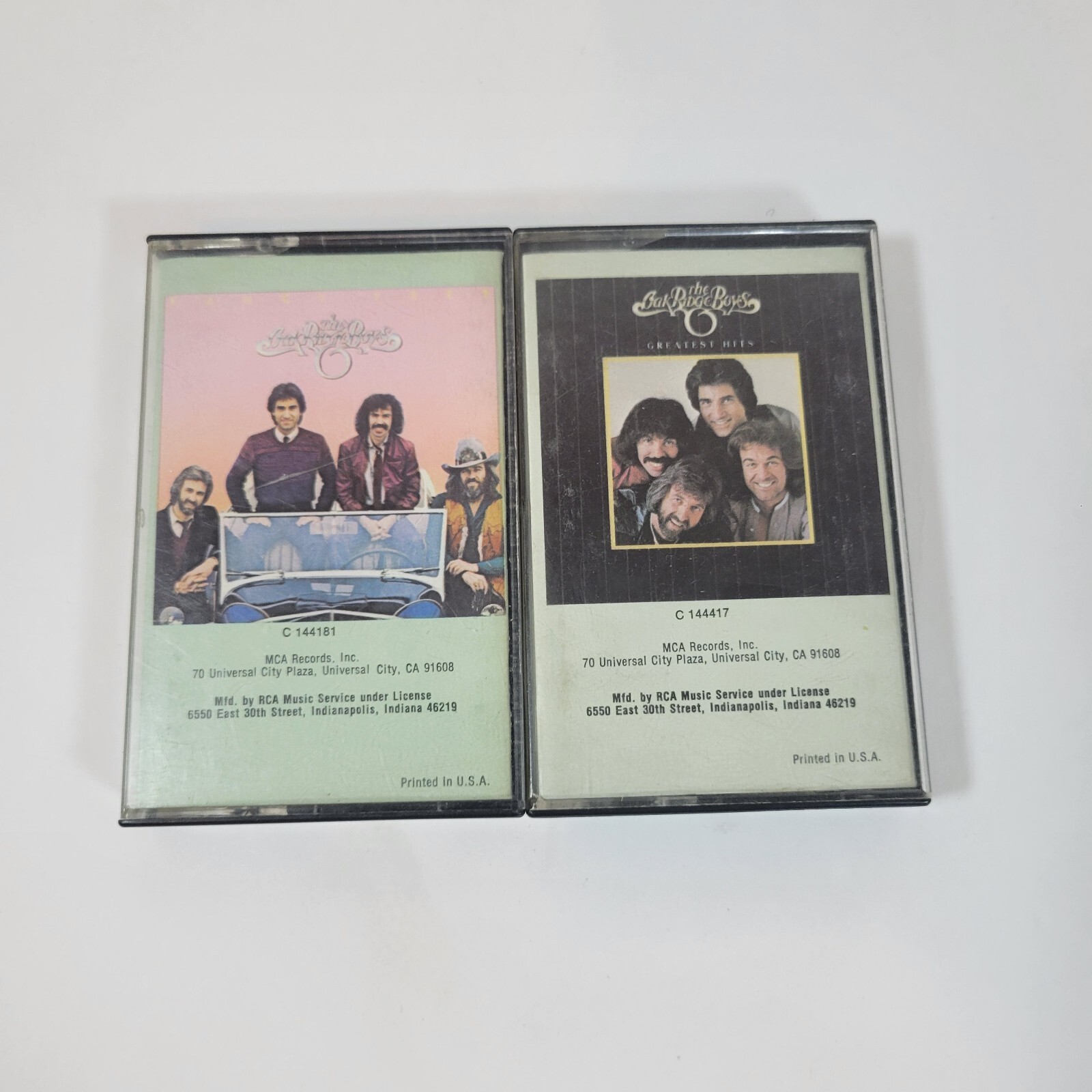 Lot of 2 Oak Ridge Boys Cassettes Fancy Free Greatist Hits