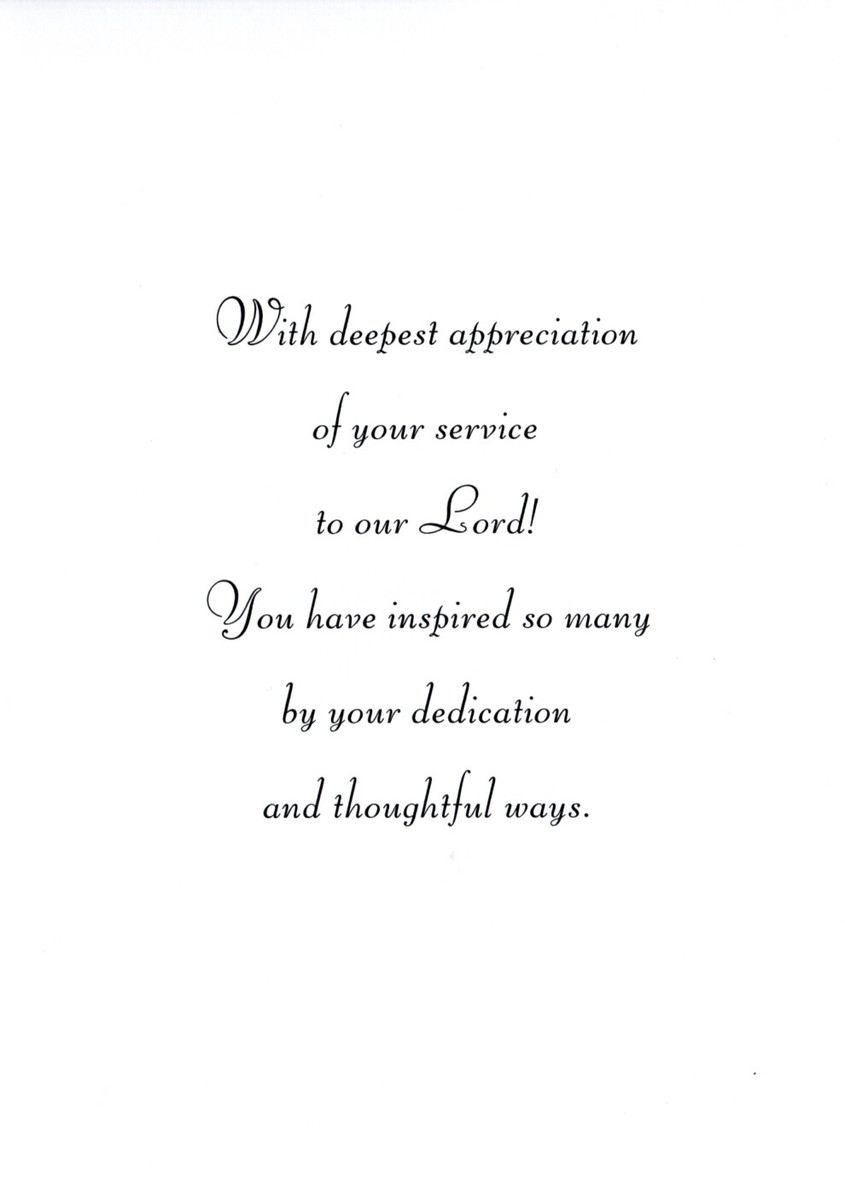 Thank You Pastor Priest Clergy For Your Service To The Lord 