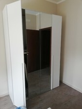 Letto1piazza e1/2 con rete a doghe e materasso +armadio4ante battenti+specchi