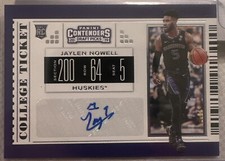 Jaylen Nowell Washington Basketball Panini Autograph Rookie Card Auto Pistons RC. rookie card picture