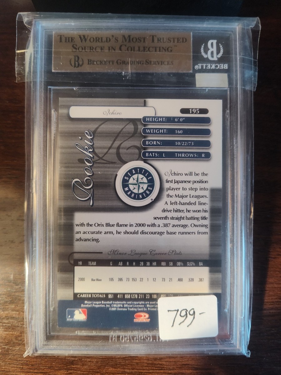 2001 Donruss Elite - Rookie Ichiro Suzuki #195 /1000 (RC) for sale