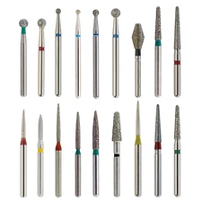 Dental Diamond Burs FG Flame Barrel Surgical Long Round 801L High Speed 856 850