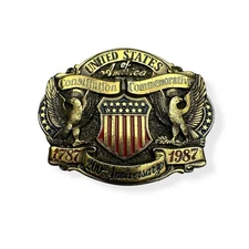 United States Constitution Commemorative 200th Anniversary 1787-1987 Belt Buckle