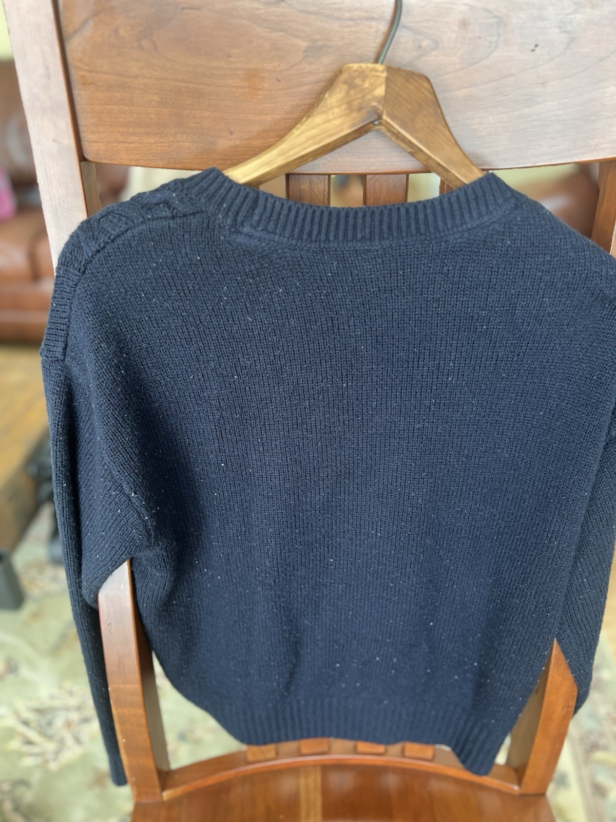 Tommy Hilfiger Cable Knit Pullover Sweater navy Crew Neck Long Sleeve Size S thumbnail 3