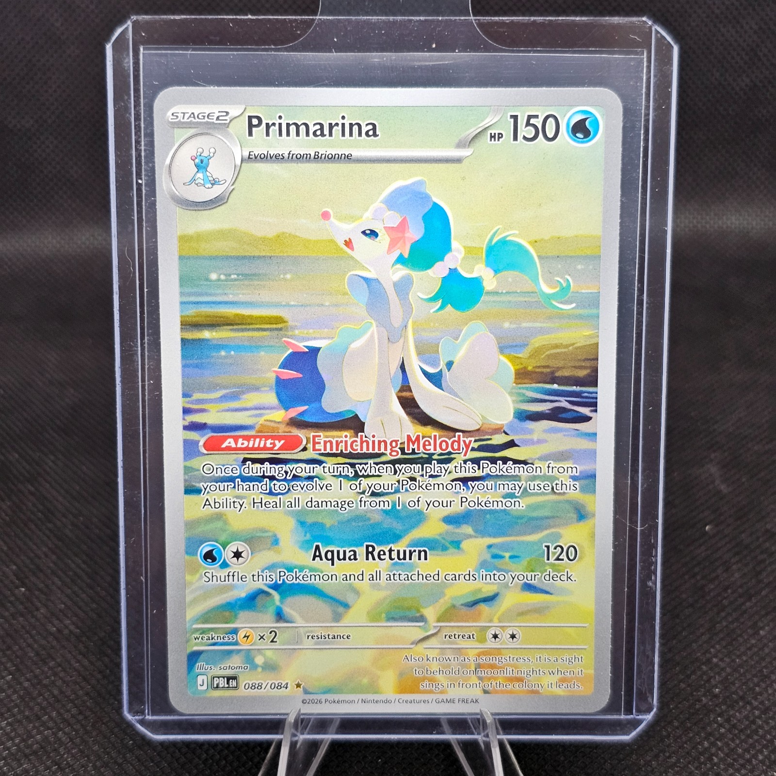 Pokemon TCG Pitch Black Primarina 88/84 Illustration Rare IR ME05 2026 NM