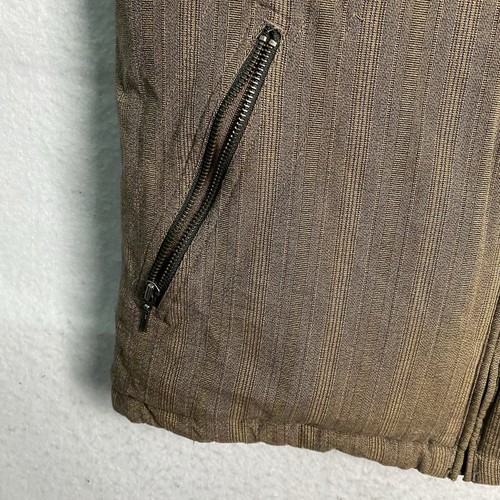 Eddie Bauer Men's Brown Gray Reversible Goose Down Puffer Vest Jacket Zip Size M - Picture 18 of 24