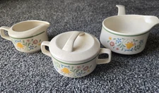 Lenox Temper-Ware Set Floral Creamer Sugar Gravy Bowl Quakertown