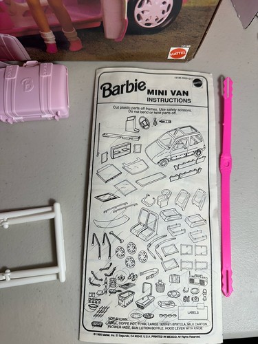 Barbie Picnic Caravan #13185 Mini Van 1995 With Accessories - Picture 18 of 18