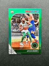 Jaylen Brown 2019-20 Panini NBA Hoops Premium Stock Green Prizm #7 Celtics