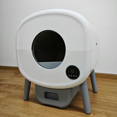 Used Auto Self-Cleaning Cat Litter Box 95L w/App Control Multi-Cat Safety Sensor