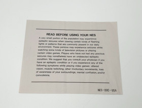 Dragon Fighter Nintendo NES NTSC Warranty Registration Card & Poster Included