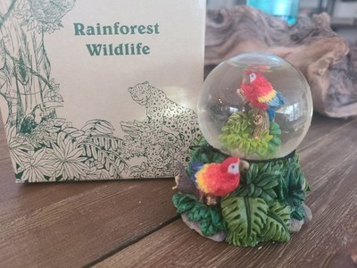 Westland Rainforest Wildlife Macaw Figurine Snow Globe 6060 In Factory Box