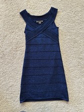 Twenty One Women’s Small Bodycon Blue Sparkle Shimmer Dress
