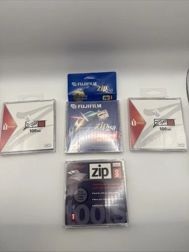 Iomega Zip Disk Lot – Mac Formatted – 250MB & 100MB – New