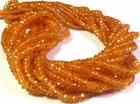 Spessartine Faceted Rondelle Beads 8Inch 2.5-4mm Natural Mandarin Garnet GV-4435