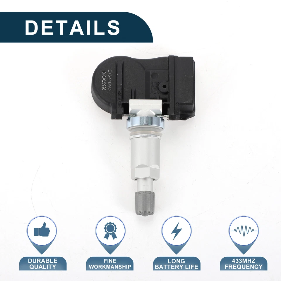 Pieza de 1 Sensor de Presión de Neumáticos 433MHz Nº31341893 apto para Volvo XC60 2010-2017 Foto 4 de 4