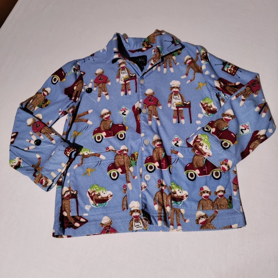 Nick & Nora Ropa de Dormir Niños Pijama Conjunto Calcetín Estampado Mono Azul Talla S (6-7) Foto 2 de 4