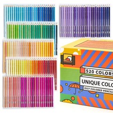 520 Colored Pencils, Rich Pigmented Soft Core Coloring Pencils, Pre-sharpened...