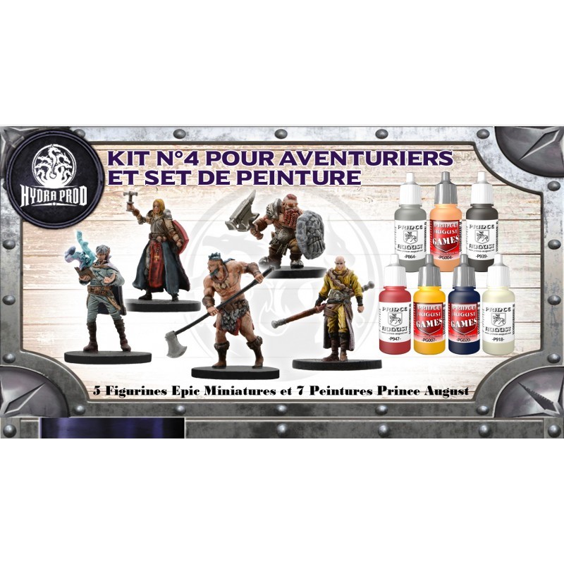 Figurines JdR et peintures Kit Aventuriers N°4 pour jeux de rôle