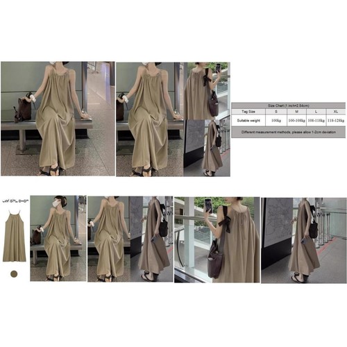 Comfortable Casual Dress for Women with Suspenders and Long Skirt Style - Picture 11 of 24